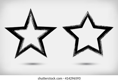 Vector grunge star.Grunge star symbol.