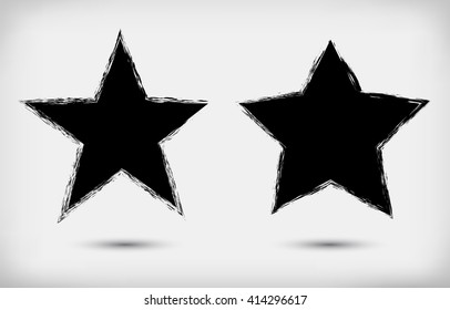 Vector grunge star.Grunge star symbol.