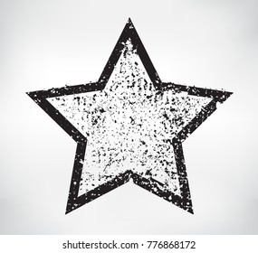Vector grunge star.Grunge star symbol.