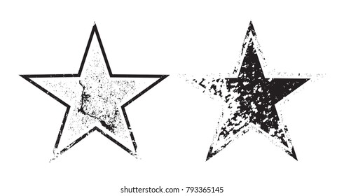 Vector grunge star.Grunge star symbol.