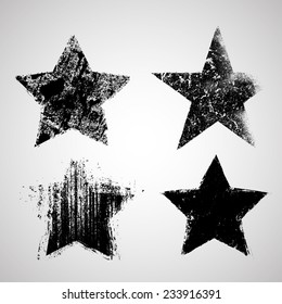 Vector Grunge Stars Collection . 