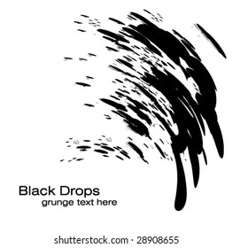 Fondo de las gotas negras del estilo del vECTOR