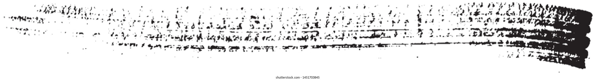 Vector grunge style brush. The paint stroke on white background. Abstract line. The ink spot