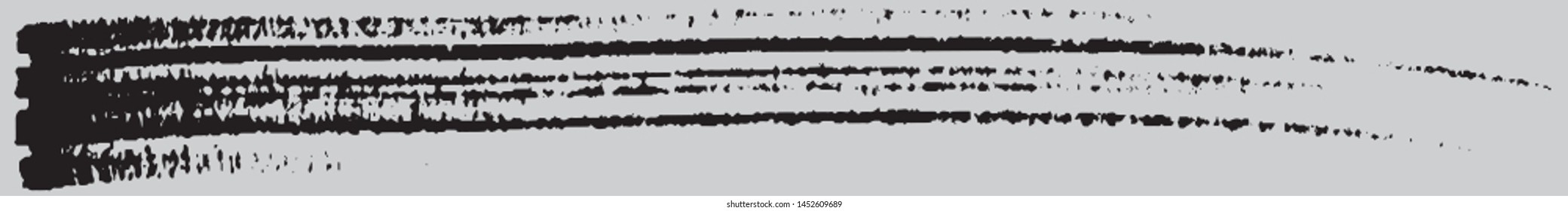 Vector grunge style brush. The paint stroke on white background. Abstract line. The ink spot