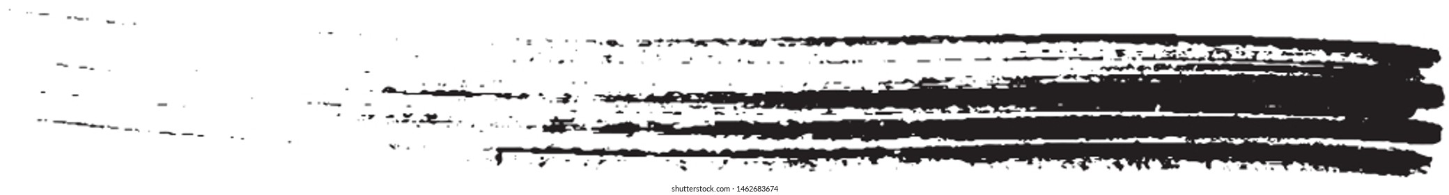 Vector grunge style brush. The paint stroke on white background. Abstract line. The ink spot