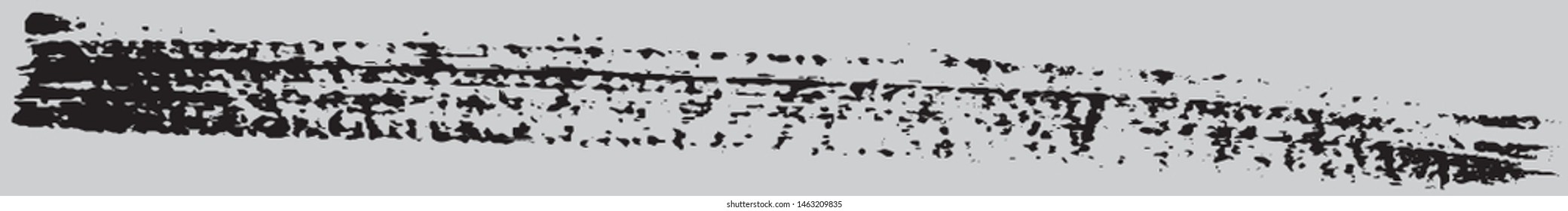 Vector grunge style brush. The paint stroke on white background. Abstract line. The ink spot