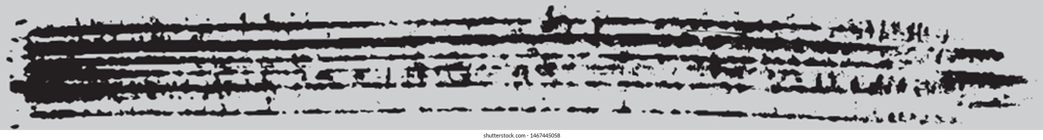 Vector grunge style brush. The paint stroke on white background. Abstract line. The ink spot