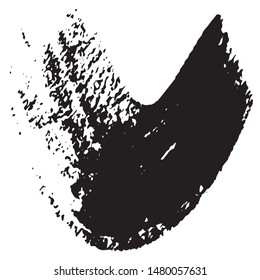 Vector grunge style brush. The paint stroke on white background. Abstract line. The ink spot