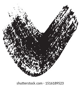 Vector grunge style brush. The paint stroke on white background. Abstract line. The ink spot