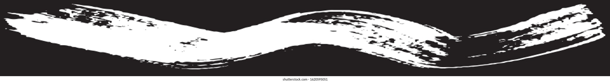 Vector grunge style brush. The paint stroke on white background. Abstract line. The ink spot