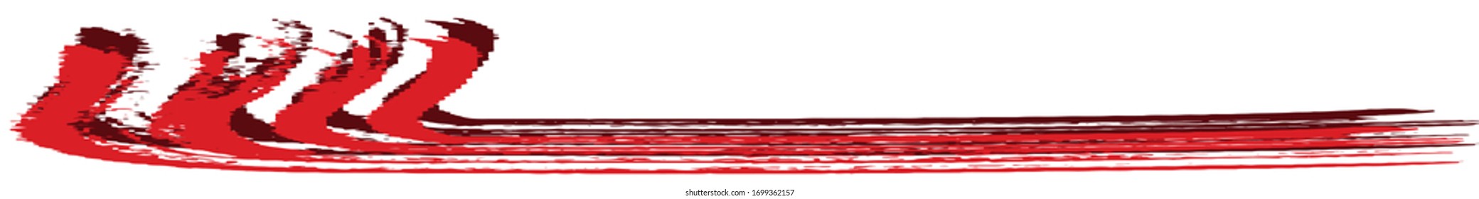 Pincel de estilo vectorial grunge. La pintura se pinta sobre fondo blanco. Línea abstracta. El punto de tinta