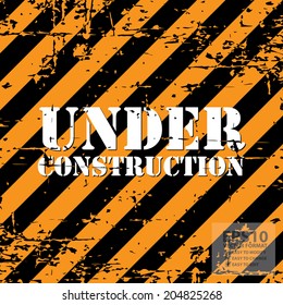 Vector Grunge Style Under Construction Poster Stock Vector (Royalty ...