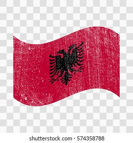 vector grunge styled flag of Albania