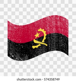 vector grunge styled flag of Angola