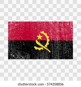 vector grunge styled flag of Angola
