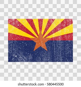 vector grunge styled flag of Arizona. State of the United States
