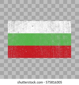 vector grunge styled flag of Bulgaria