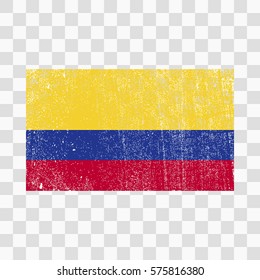 vector grunge styled flag of Columbia
