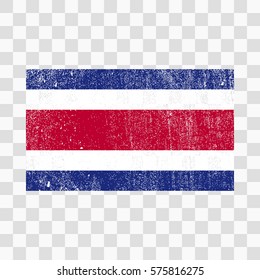 vector grunge styled flag of Costa Rica