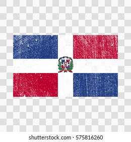 vector grunge styled flag of Dominican Republic