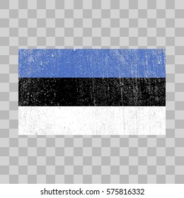 vector grunge styled flag of Estonia