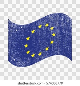 vector grunge styled flag of European Union