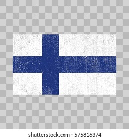 vector grunge styled flag of Finland