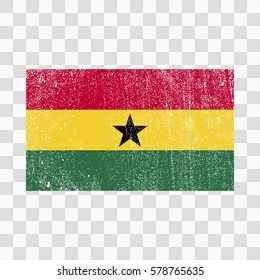 vector grunge styled flag of Ghana