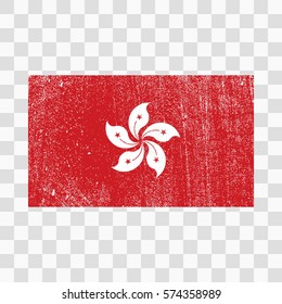 vector grunge styled flag of Hong Kong