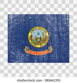 vector grunge styled flag of Idaho. State of the United States