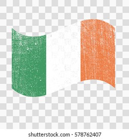 vector grunge styled flag of Ireland