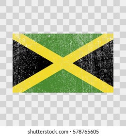 vector grunge styled flag of Jamaica