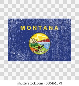 vector grunge styled flag of Montana. State of the United States
