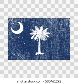 vector grunge styled flag of South Carolina. State of the United States