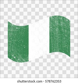 vector grunge styled of Nigeria