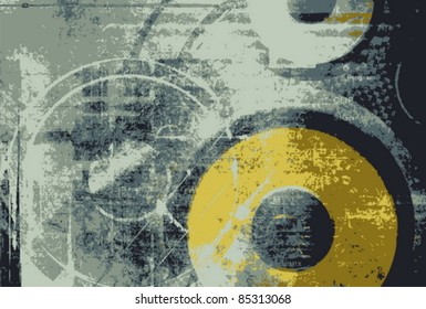 Vector grunge technology background