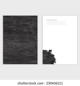 Vector Grunge template Flyer design. Banner design templates collection with blot