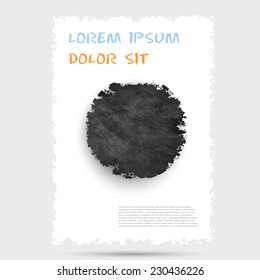 Vector Grunge template Flyer design. Banner design templates collection with blot