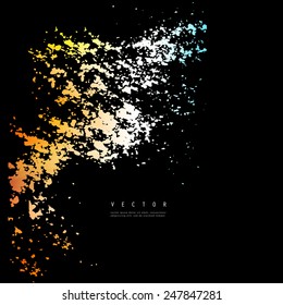 Vector Grunge template Flyer design. Banner design templates collection with blot