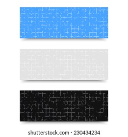 Vector Grunge template header design. Banner design templates collection with blot