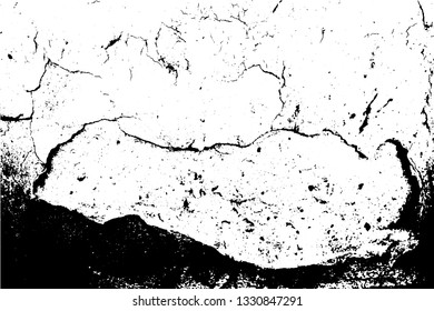 Vector grunge texture. Abstract background, wall surface with cracks. Overlay illustration over any design to create grungy effect and depth. For posters, banners, retro and urban designs.