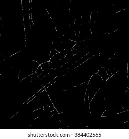 vector grunge texture and background, scratched and destroyed textured on black background, illustration design element