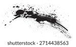 Vector grunge texture. Grunge black and white texture of black brush strokes on white paper or background. A black and white painting with a brush stroke white background. eps10