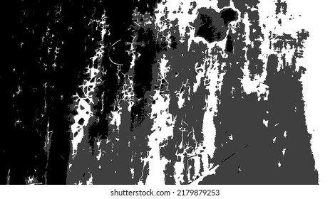 Textura de grunge vectorial. Composición en blanco y negro. Muro de descascarillado viejo de una vieja ilustración vectorial de la casa. EPS10