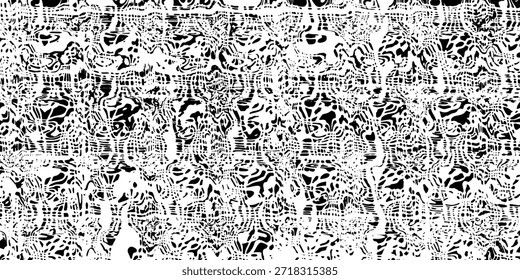 Textura grunge de Vector. Grunge textura en blanco y negro de pinceladas negras sobre papel blanco o fondo. Una pintura en blanco y negro con una pincelada de fondo blanco.