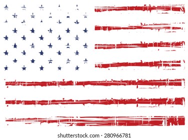 vector grunge texture flag of United States America