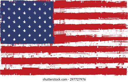 vector grunge texture flag of United States America