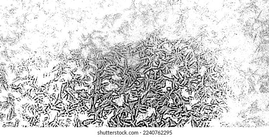 Vector grunge texture with frost pattern on glass. Abstract, distressed, uneven background. Design element
