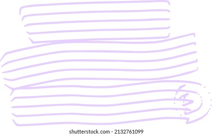 Vector grunge texture of horizontal hand drawn lines. Abstract lines black simple style doodle presentation background template