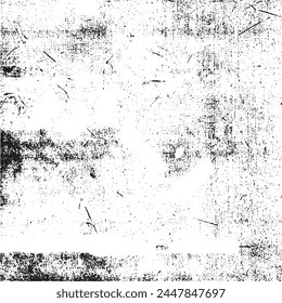 Vector Grunge Texture Overlay. Monochrome abstract distressed background.	
